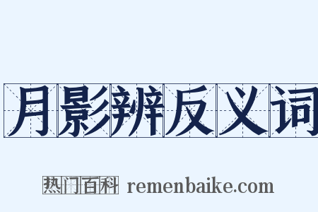 月影辨反义词是什么意思的图片